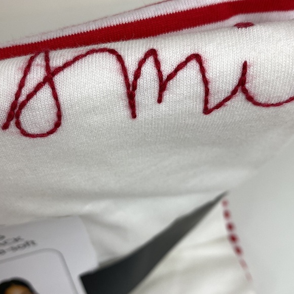 Ella Moss 2 pack tees NEW! Size XXL, red stripe and white “smile” embroidered - Picture 10 of 10